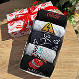 Набір шкарпеток чоловічих довгих демісезонних креативних стильних з приколом 40-45 5 пар у коробці для Br BAR, фото 9