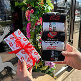 Подарунковий комплект шкарпеток чоловічих високих демісезонних прикольних з крутим принтом 40-45 5 пар в Br BAR, фото 3