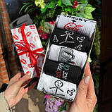 Крутий комплект шкарпеток чоловічих високих демісезонних практичних із класним принтом 40-45 5 пар для Br BAR, фото 5