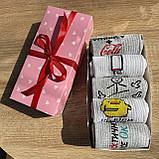 Оригінальний набір шкарпеток чоловічих довгих демісезонних крутих зі смішними малюнками 40-45 5 пар ідея Br BAR, фото 2