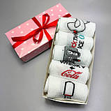 Комплект шкарпеток чоловічих високих бавовняних весна-осінь із кумедним класним принтом 40-45 5 пар гарний Br BAR, фото 6