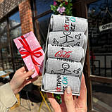 Прикольний набір шкарпеток чоловічих високих весна-осінь із веселими оригінальними малюнками написами Br BAR, фото 4