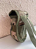 Універсальний маленький підсумок для гранати, Тактичний гранатний підсумок мультикам MOLLE 12х10х6 см Br BAR, фото 3