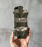 Штурмовой тактический армейский итог одинарный открытый пластиковый для магазинов АК MOLLE 8х15 см Br BAR, фото 9