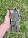 Штурмовой тактический армейский итог одинарный открытый пластиковый для магазинов АК MOLLE 8х15 см Br BAR, фото 10