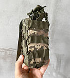 Підсумок тактичний штурмовий пластиковий подвійний відкритий твердий військовий для магазинів АК з MOLLE Br BAR, фото 3