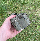 Підсумок тактичний штурмовий пластиковий подвійний відкритий твердий військовий для магазинів АК з MOLLE Br BAR, фото 6