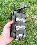 Підсумок тактичний штурмовий пластиковий подвійний відкритий твердий військовий для магазинів АК з MOLLE Br BAR, фото 7