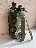 Армійський підсумок тактичний штурмовий подвійний пластиковий відкритий для магазинів АК мультикам MOLLE Br BAR, фото 4