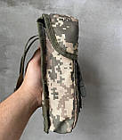 Тактичний підсумк для двох магазинів АК армійський закритий твердий на фастексі піксель MOLLE 28х9х7 см Br BAR, фото 4
