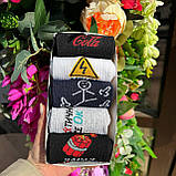 Бокс шкарпеток чоловічих високих трикотажних весна-осінь із барвистим смішним принтом 40-45 5 пар крутий Br BAR, фото 3