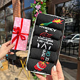 Крутий комплект шкарпеток для хлопців довгих весна-осінь із класними веселими написами малюнками 40-45 5 Br BAR, фото 2