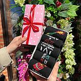 Крутий комплект шкарпеток для хлопців довгих весна-осінь із класними веселими написами малюнками 40-45 5 Br BAR, фото 6