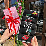 Крутий комплект шкарпеток для хлопців довгих весна-осінь із класними веселими написами малюнками 40-45 5 Br BAR, фото 8