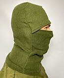 Тактична армійська флісова зимова балаклава підшоломник хакі повсякденна маскувальна щільна тепла Br BAR, фото 6