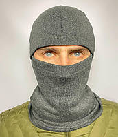Тактична армійська сіра балаклава підшоломник бавовна маскувальна щільна тепла на байку осінь зима Br BAR