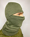 Військова тактична балаклава підшоломник бавовна маскувальна щільна тепла хакі на байку осінь зима Br BAR, фото 2