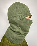 Військова тактична балаклава підшоломник бавовна маскувальна щільна тепла хакі на байку осінь зима Br BAR, фото 6