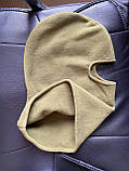 Балаклава військова тактична флісова зимова тепла повсякденна маскувальна спортивна щільна олива Br BAR, фото 4
