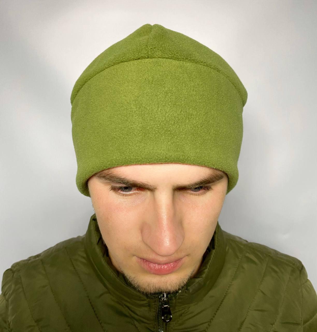 Шапка тактична військова флісова зимова тепла якісна комфортна солдатська олива для зсу Br BAR, фото 1