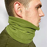 Бафф чоловічий тактичний військовий теплий зимовий флісовий з затяжкою олива, універсальна пов'язка на шию Br BAR, фото 2
