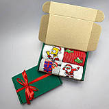 Подарунковий набір чоловічих Новорічних шкарпеток 40-45 на 4 пари в коробці ТОП якості Br BAR, фото 4