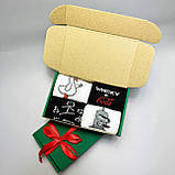 Набір шкарпеток для хлопців довгих подарункових трикотажних весна-осінь із кумедними малюнками 40-45 4 пари Br BAR, фото 4