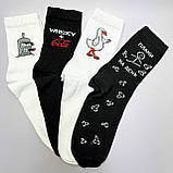 Набір шкарпеток для хлопців довгих подарункових трикотажних весна-осінь із кумедними малюнками 40-45 4 пари Br BAR, фото 5