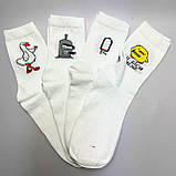 Комплект шкарпеток чоловічих високих демісезонних із креативним принтом 40-45 4 пари в крутій подарунковій Br BAR, фото 2