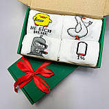 Комплект шкарпеток чоловічих високих демісезонних із креативним принтом 40-45 4 пари в крутій подарунковій Br BAR, фото 3