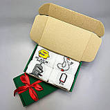 Комплект шкарпеток чоловічих високих демісезонних із креативним принтом 40-45 4 пари в крутій подарунковій Br BAR, фото 4