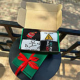 Набір шкарпеток чоловічих довгих демісезонних з прикольним принтом 40-45 4 пари в крутій подарунковій Br BAR, фото 5