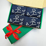 Класний комплект шкарпеток чоловічих високих демісезонних з крутим дизайном 40-45 4 пари на оригінальний Br BAR, фото 3