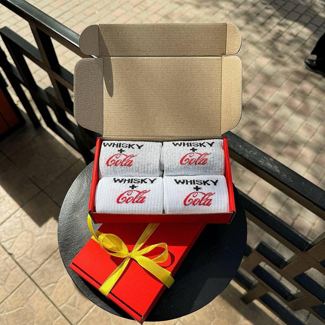 Подарунковий бокс шкарпеток чоловічих високих весна осінь із кумедним класним дизайном 40-45 4 шт у Br BAR, фото 1