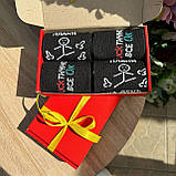 Комплект шкарпеток чоловічих високих весна осінь з оригінальним веселим дизайном 40-45 4 шт на креативний Br BAR, фото 2