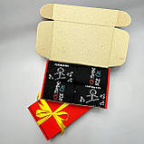 Комплект шкарпеток чоловічих високих весна осінь з оригінальним веселим дизайном 40-45 4 шт на креативний Br BAR, фото 4