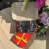 Комплект шкарпеток чоловічих високих весна осінь з оригінальним веселим дизайном 40-45 4 шт на креативний Br BAR, фото 7