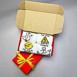 Набір шкарпеток чоловічих високих весна-осінь з креативним смішним принтом 40-45 4 шт на оригінальний Br BAR, фото 4