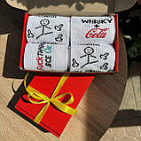 Бокс шкарпеток чоловічих довгих бавовняних весна-осінь із кумедним класним принтом 40-45 4 шт для Br BAR, фото 3