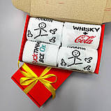 Бокс шкарпеток чоловічих довгих бавовняних весна-осінь із кумедним класним принтом 40-45 4 шт для Br BAR, фото 4