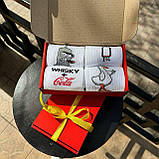 Набір шкарпеток чоловічих довгих стильних весна-осінь із веселим принтом 40-45 4 пари для хлопців на крутий Br BAR, фото 2