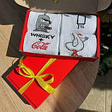 Набір шкарпеток чоловічих довгих стильних весна-осінь із веселим принтом 40-45 4 пари для хлопців на крутий Br BAR, фото 6