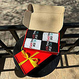 Подарунковий бокс шкарпеток чоловічих довгих креативних весна осінь із крутим написом 40-45 4 пари для Br BAR, фото 4