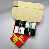 Подарунковий бокс шкарпеток чоловічих довгих креативних весна осінь із крутим написом 40-45 4 пари для Br BAR, фото 2