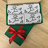 Крутий набір шкарпеток чоловічих довгих демісезонних сірих із прикольним принтом Плани на день 40-45 4 пари Br BAR, фото 6