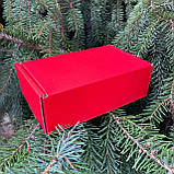 Подарунковий набір чоловічих Новорічних червоних шкарпеток 40-45 на 3 пари в коробці Br BAR, фото 7