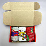 Подарунковий набір чоловічих Новорічних шкарпеток 40-45 на 4 пари в коробці Br BAR, фото 5