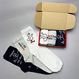 Набір шкарпеток чоловічих високих бавовняних демісезонних із креативним кумедним принтом 40-45 3 пари для Br BAR, фото 2