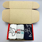 Набір шкарпеток чоловічих високих бавовняних демісезонних із креативним кумедним принтом 40-45 3 пари для Br BAR, фото 5