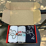 Набір шкарпеток чоловічих високих бавовняних демісезонних із креативним кумедним принтом 40-45 3 пари для Br BAR, фото 6